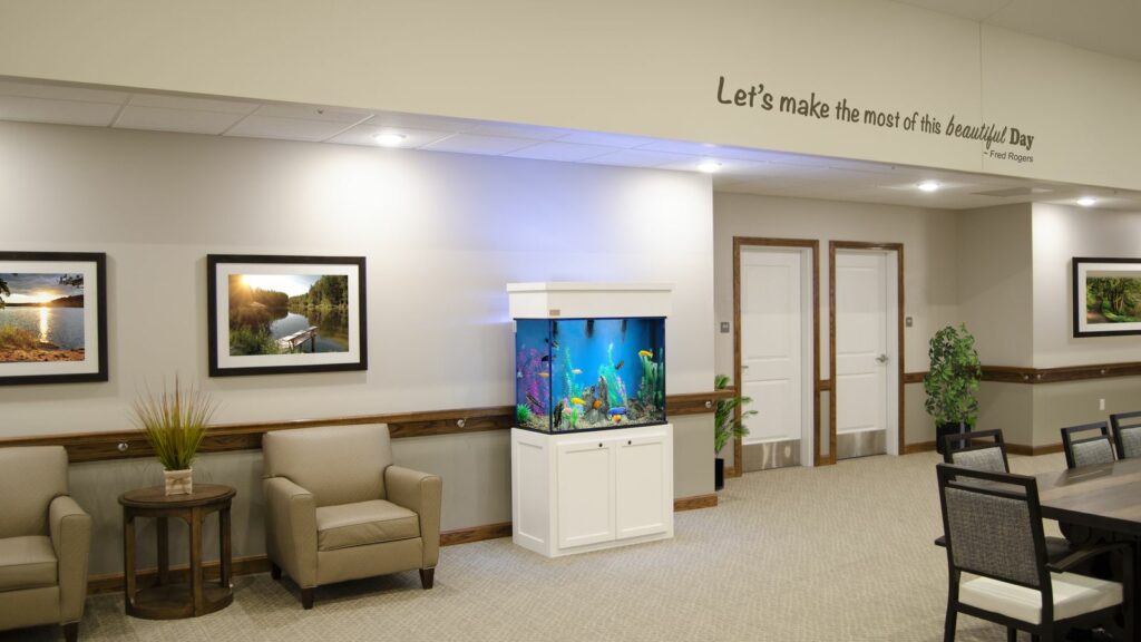 aquarium in an assisted living community