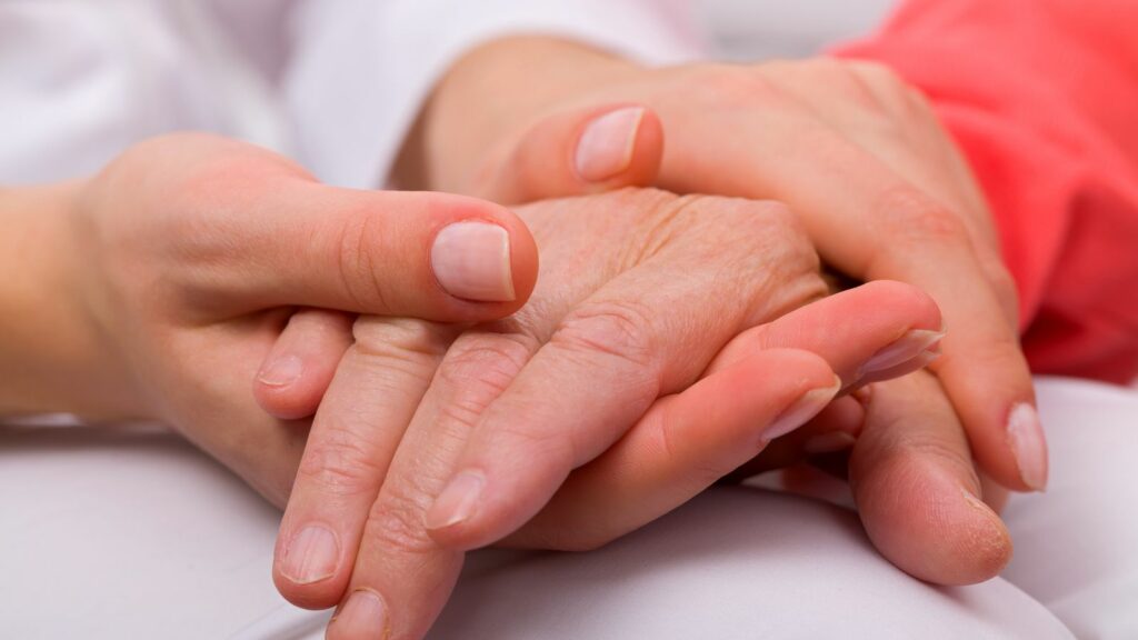stimulation therapy through hand massages